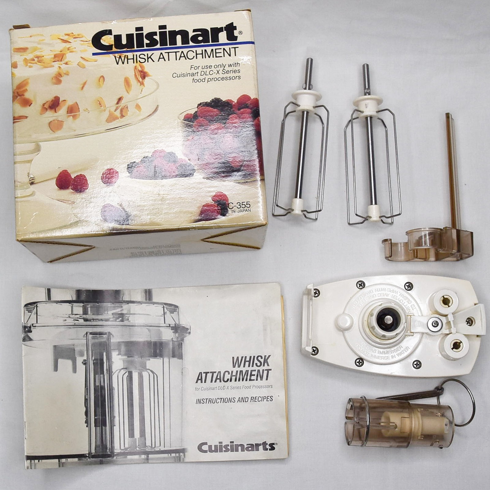 Cuisinart DLC-X Whisk Attachment C-355 20 Cup Commercial w Box Made in Japan