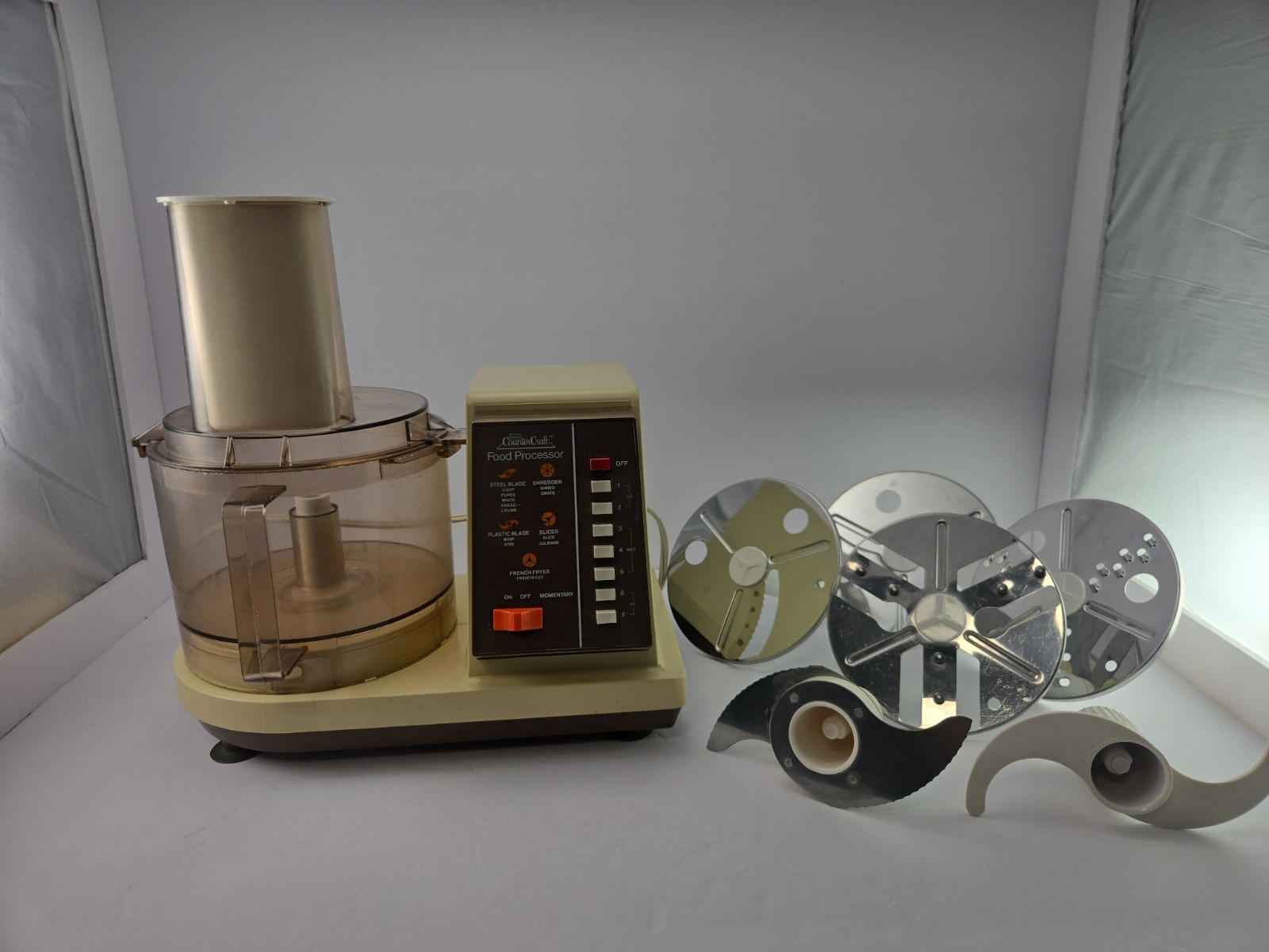 Vintage Sears Counter Craft Food Processor 7 Speed 400.823603 Tested Works