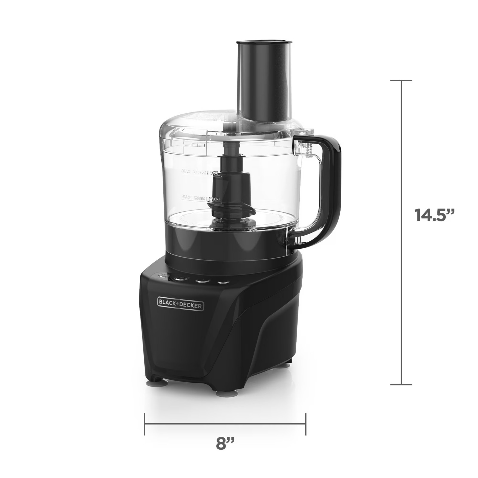BLACK+DECKER 8-Cup Food Processor, 850W 2-Speed with Pulse