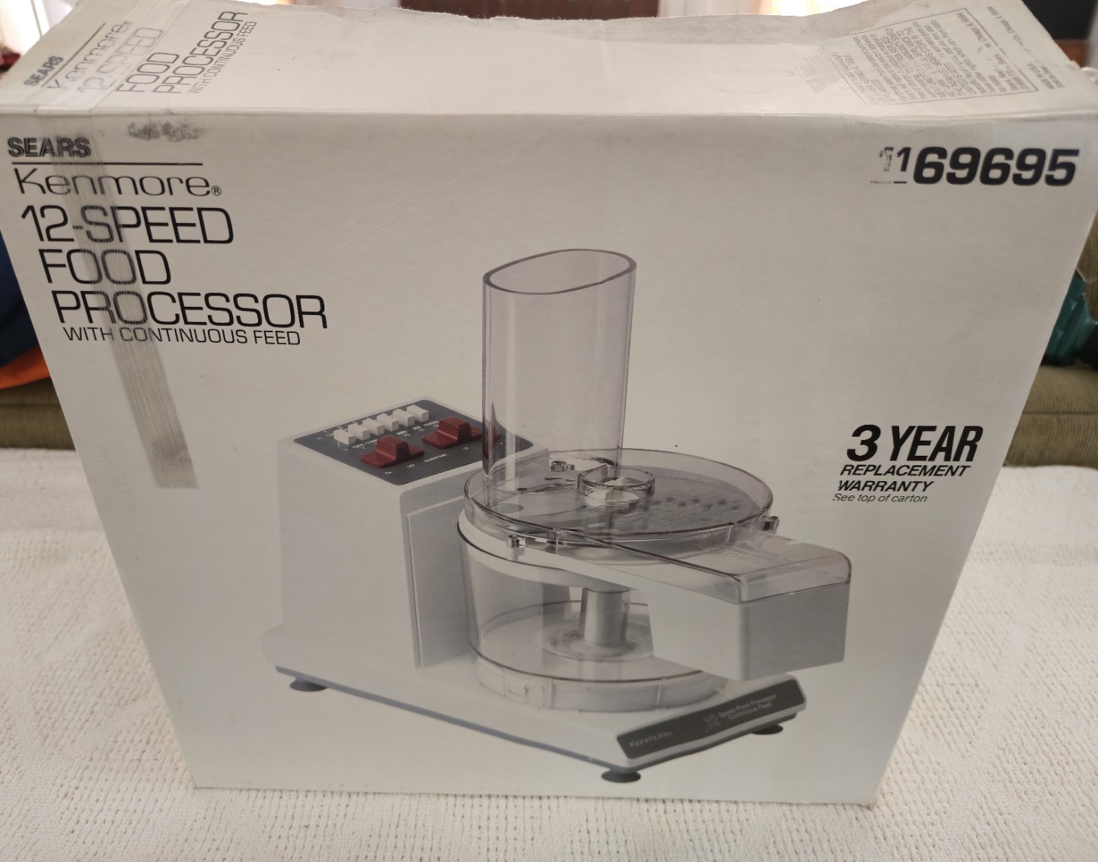 Vintage Sears Kenmore 12 Speed Food Processor 11-69695 NEW UNUSED OPEN BOX!