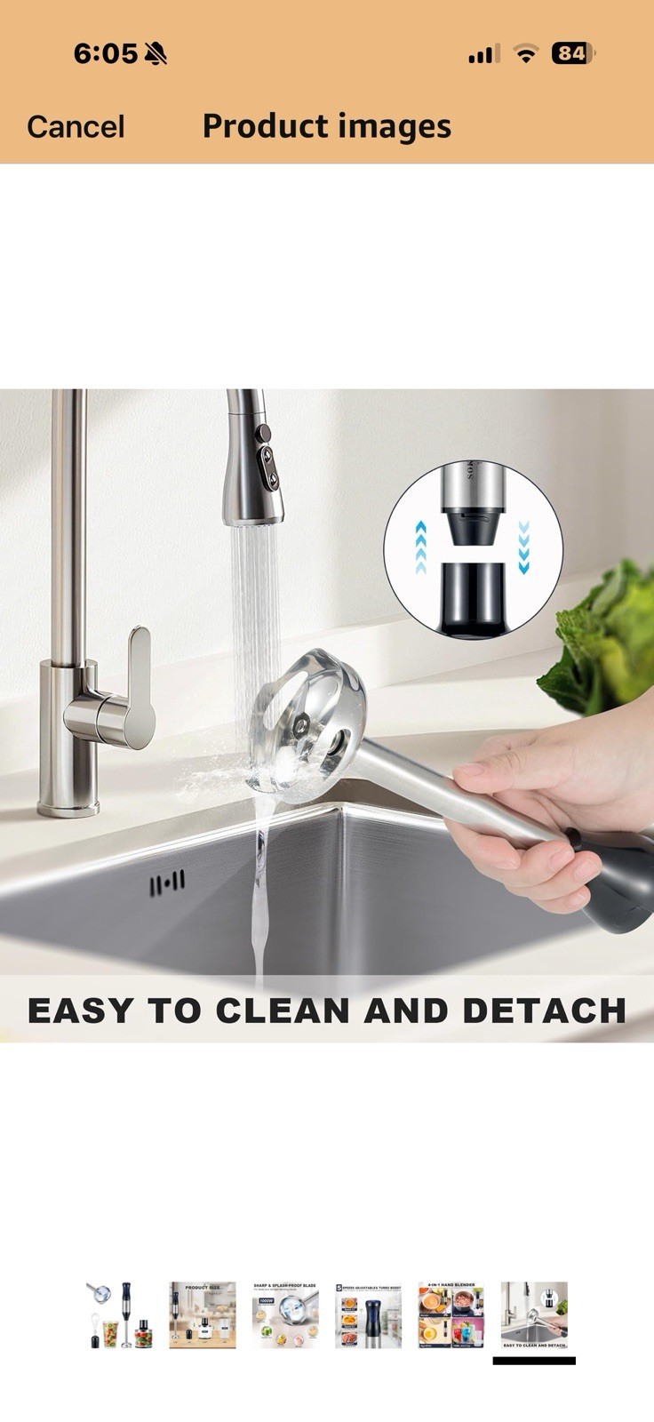 SOKANY 4-IN-1 Dishwasher Safe Hand Blender 110V, 50/60HZ, 1000w Motorboat Whisk