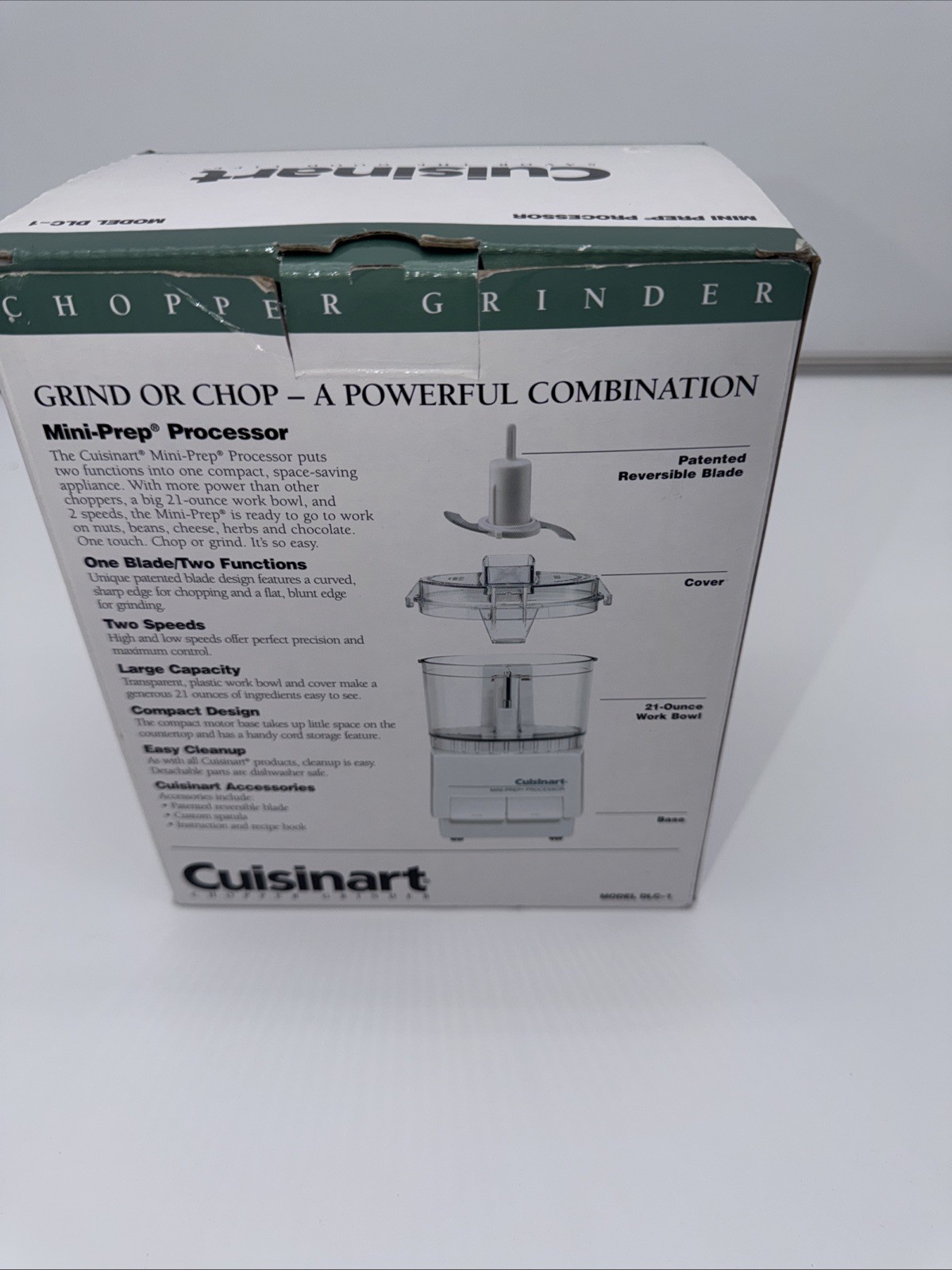 Cuisinart Mini-Prep Food Processor DLC-1 Chopper 2-speed grinder