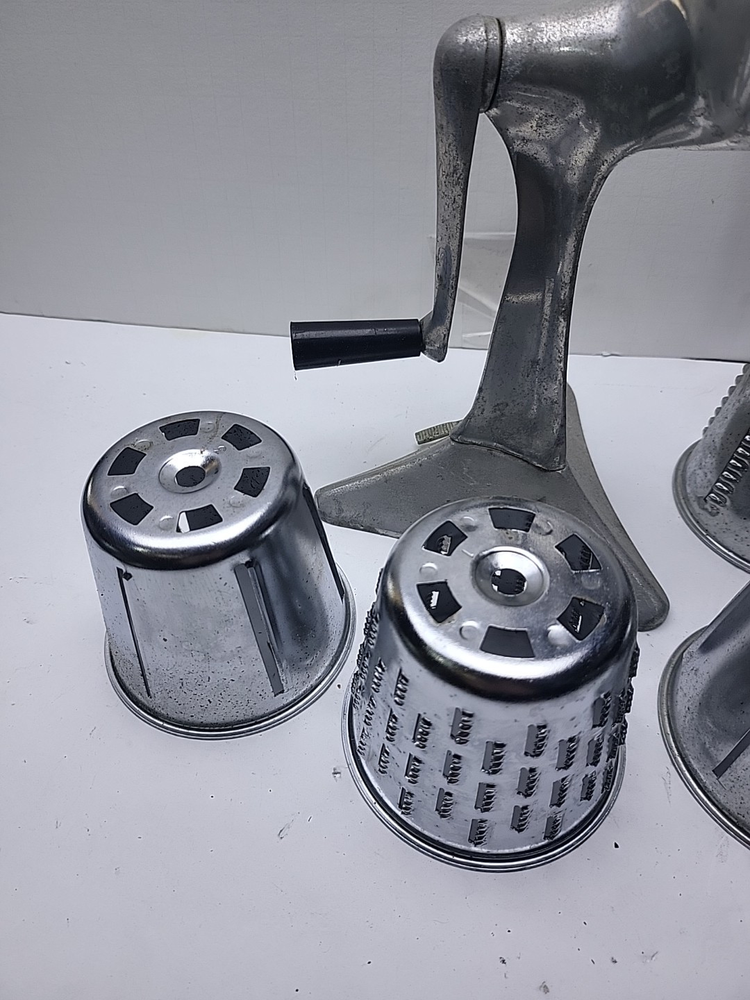 Salad-Maid Food Processor by Foodco 5 Grinding or Slicing Attachments Vintage