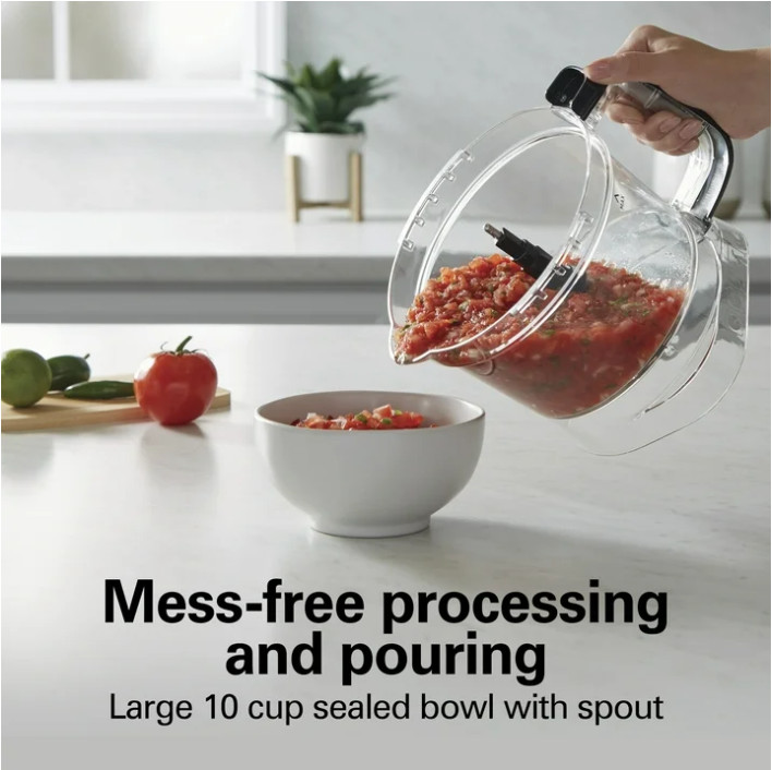 Hamilton Beach Stack & Snap Food Processor with Bowl Scraper, 10 Cup Capacity