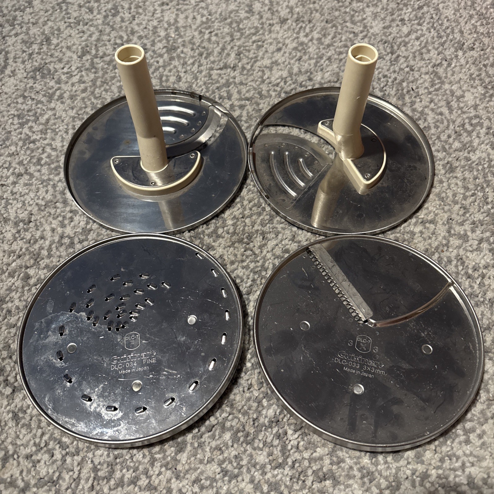 Lot Of Cuisinart DLC-7 Food Processor Slicer Blades DLC-034, DLC-033, DLC-023