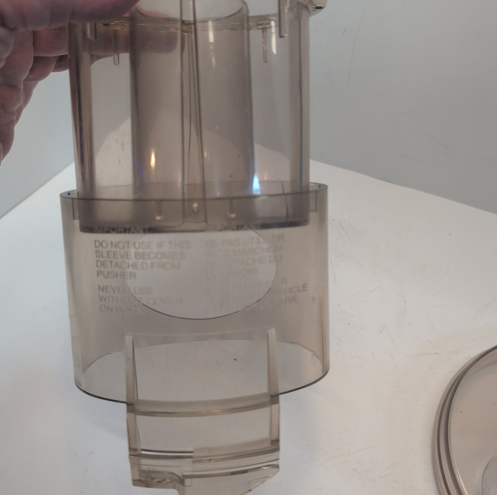 Cuisinart DLC-10E Lid & Chute (NO Pusher) Amber Food Processor Part READ
