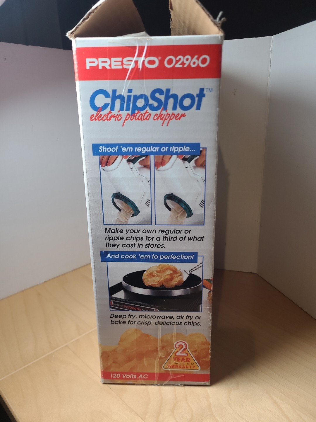 Presto 1994 Chip Shot Electric Potato Chipper Slicer Potato Chip Maker Wavy 2960
