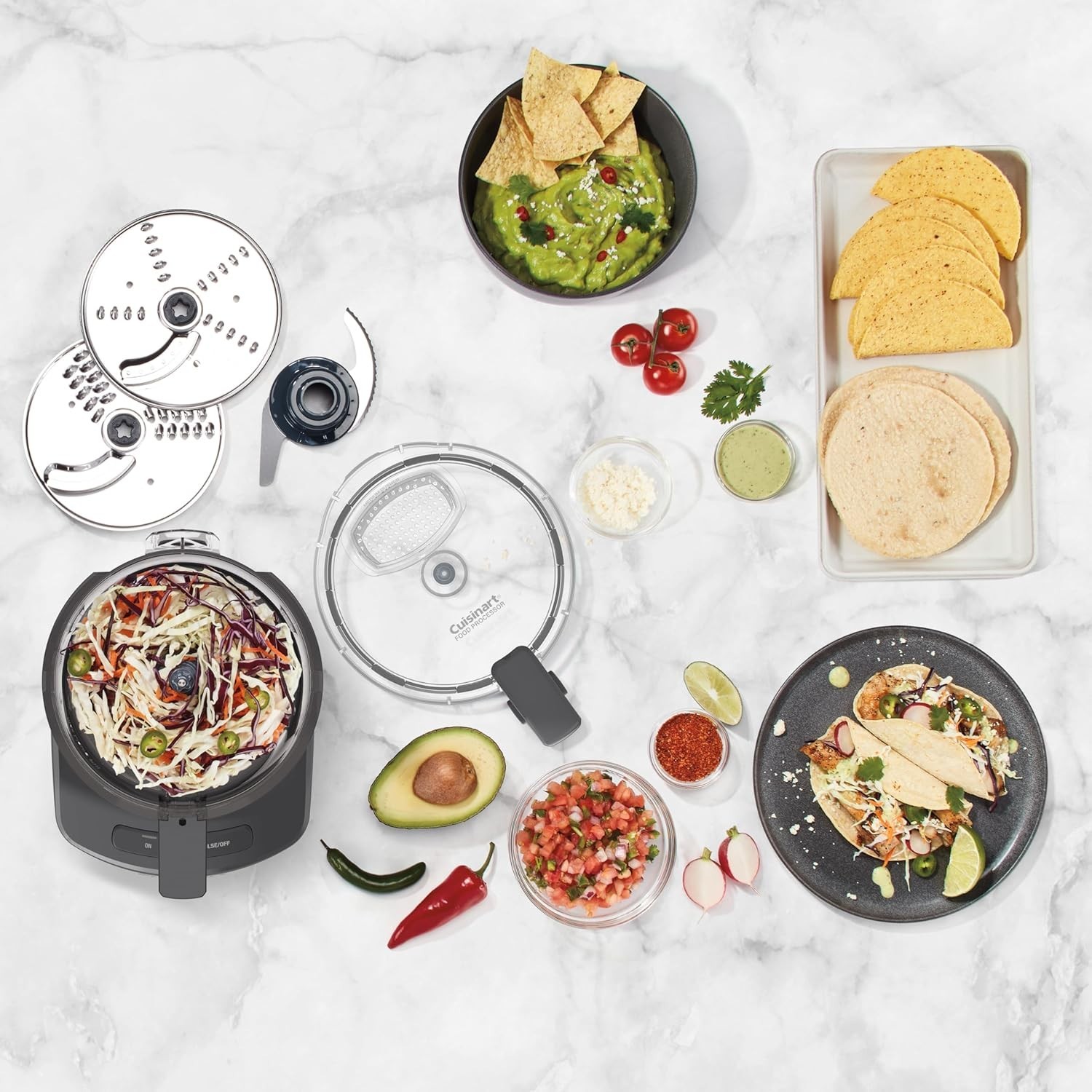 Cuisinart 7-Cup Universal Blade Chopping Mixing Food Processor Anchor Gray