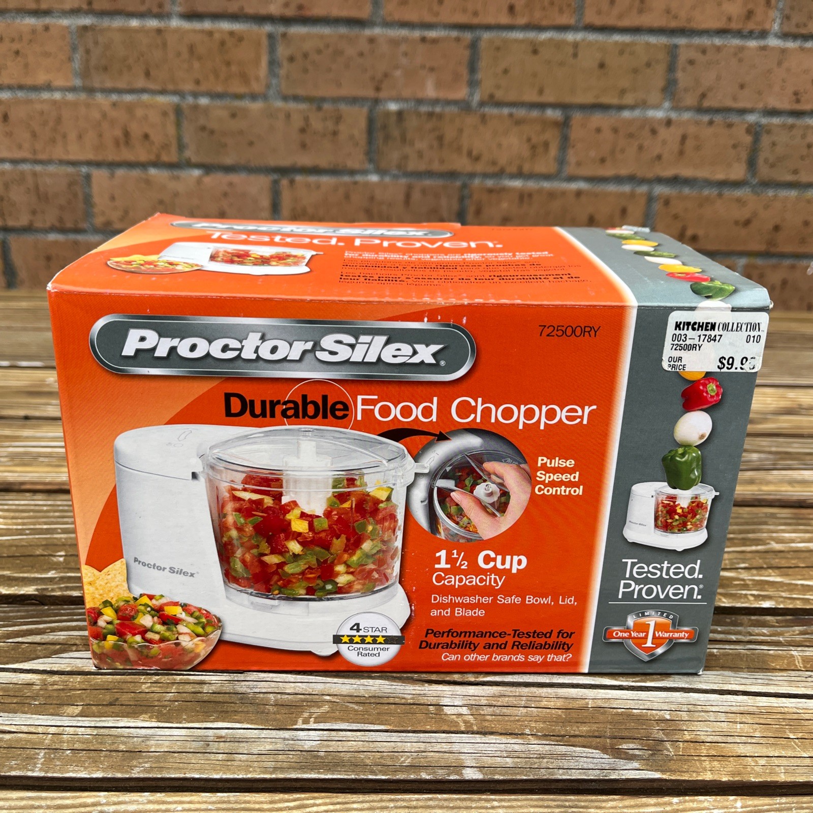 Proctor Silex Durable Food Processor 1.5 Cup New In Box Model #72500RY White