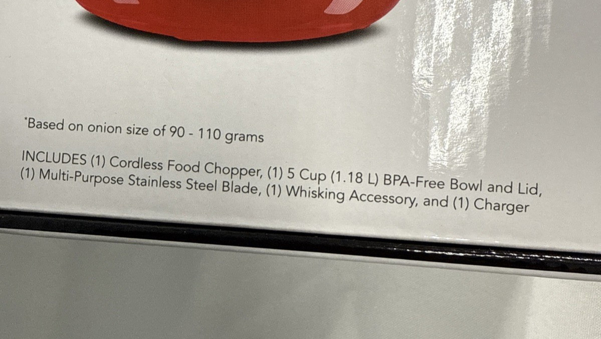 KitchenAid 5 Cup Cordless Food Chopper KFCB519PA Passion Red