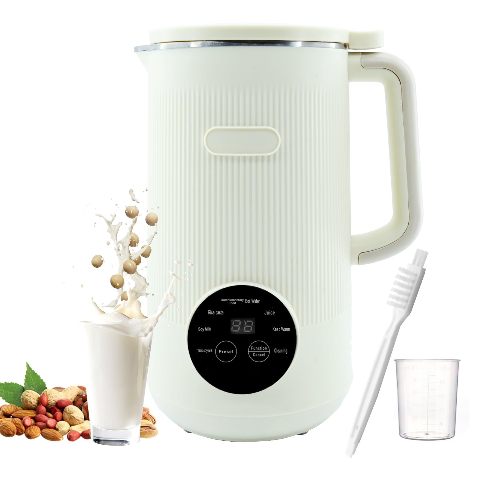 8-in-1 Automatic Soy Nut Milk Maker,40oz Soy Milk Maker for Homemade Almond,O…