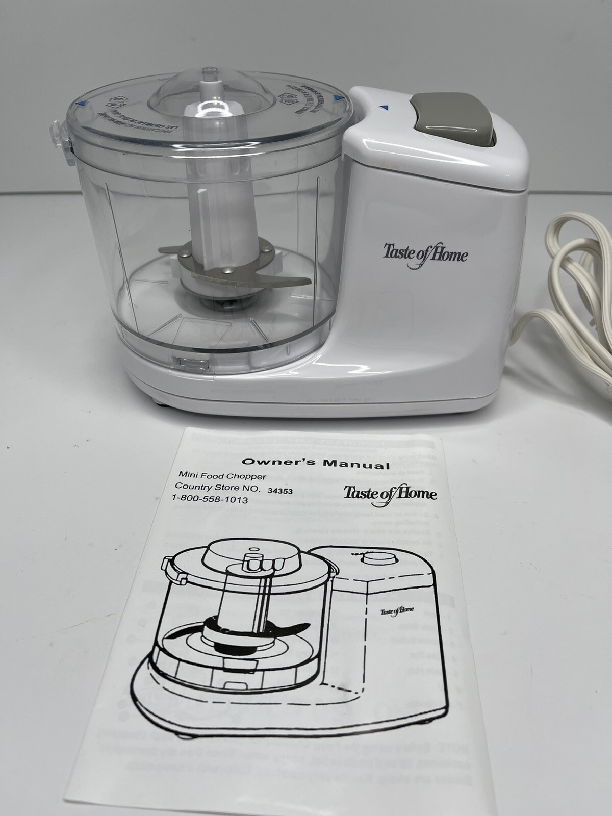 Taste Of Home Electric Mini Food Chopper Open Box Model M-1 120v 75w EUC!