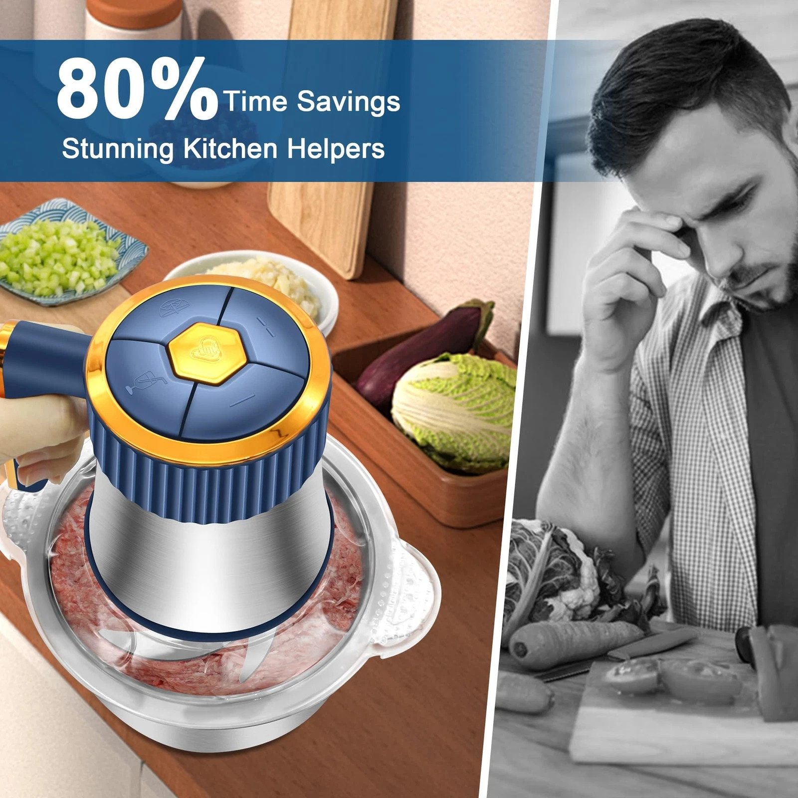 5L Electric Meat Grinders Multifunctional Vegetable Slicer Chopper 304Stainless