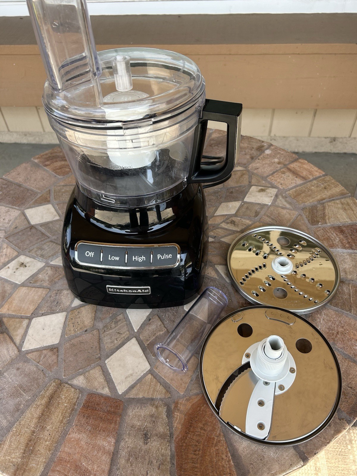 KitchenAid KFP0711CU 7-Cup Food Processor, Contour Black w/ 3 Attachments