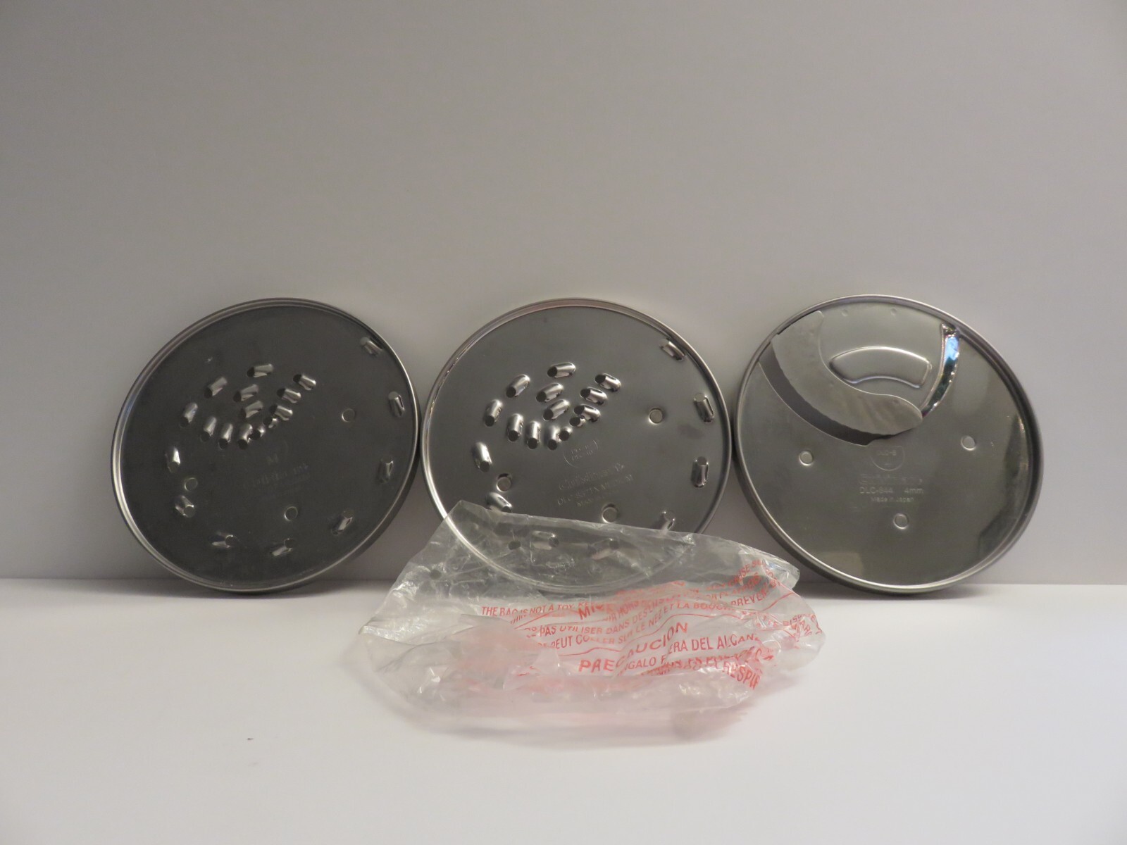 Lot of 3 Cuisinart Food Processor Slicing Discs DLC-8 Xlnt!