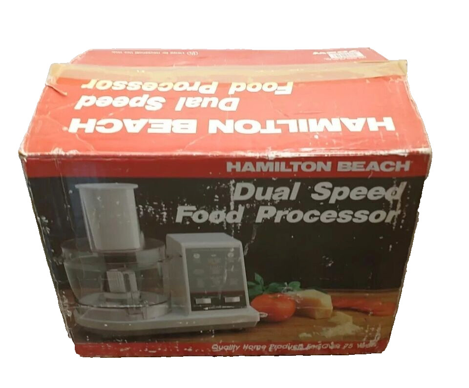 Hamilton Beach Food Processor 702W Dual Speed Slicer Shredder Vintage With Box