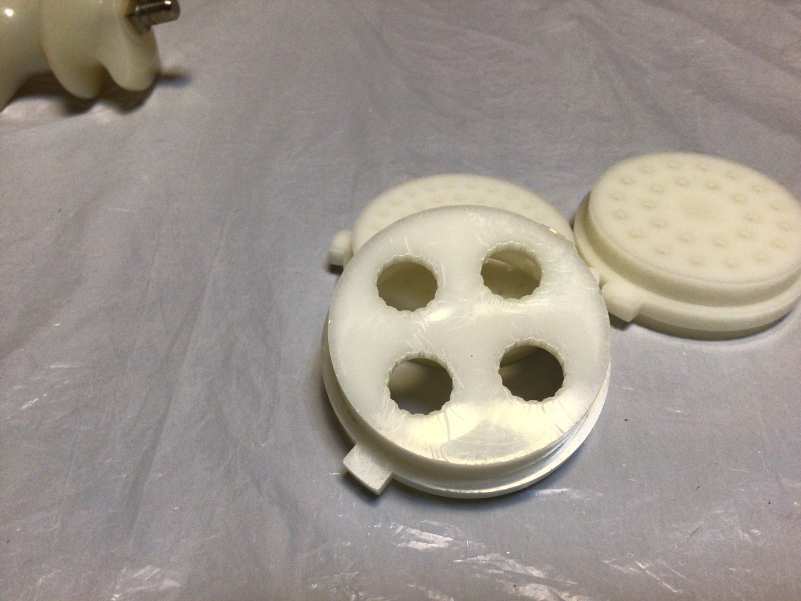 Vtg Oster Kitchen Center Food Grinder Head & Pasta Making Accessories W/ Book