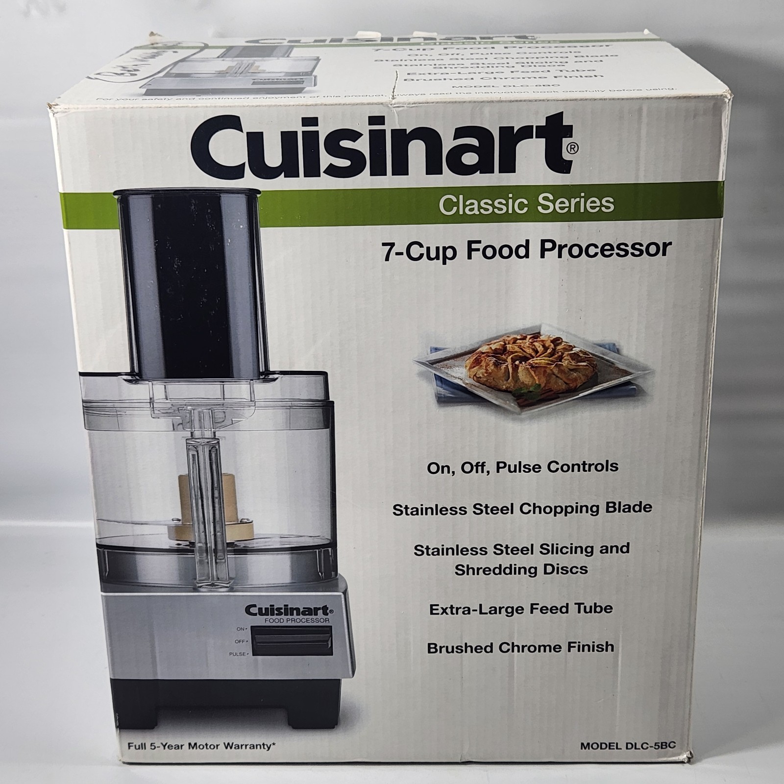 Cuisinart 7 Cup Food Processor Model DLC-5BC Brushed Chrome Brand New In Box