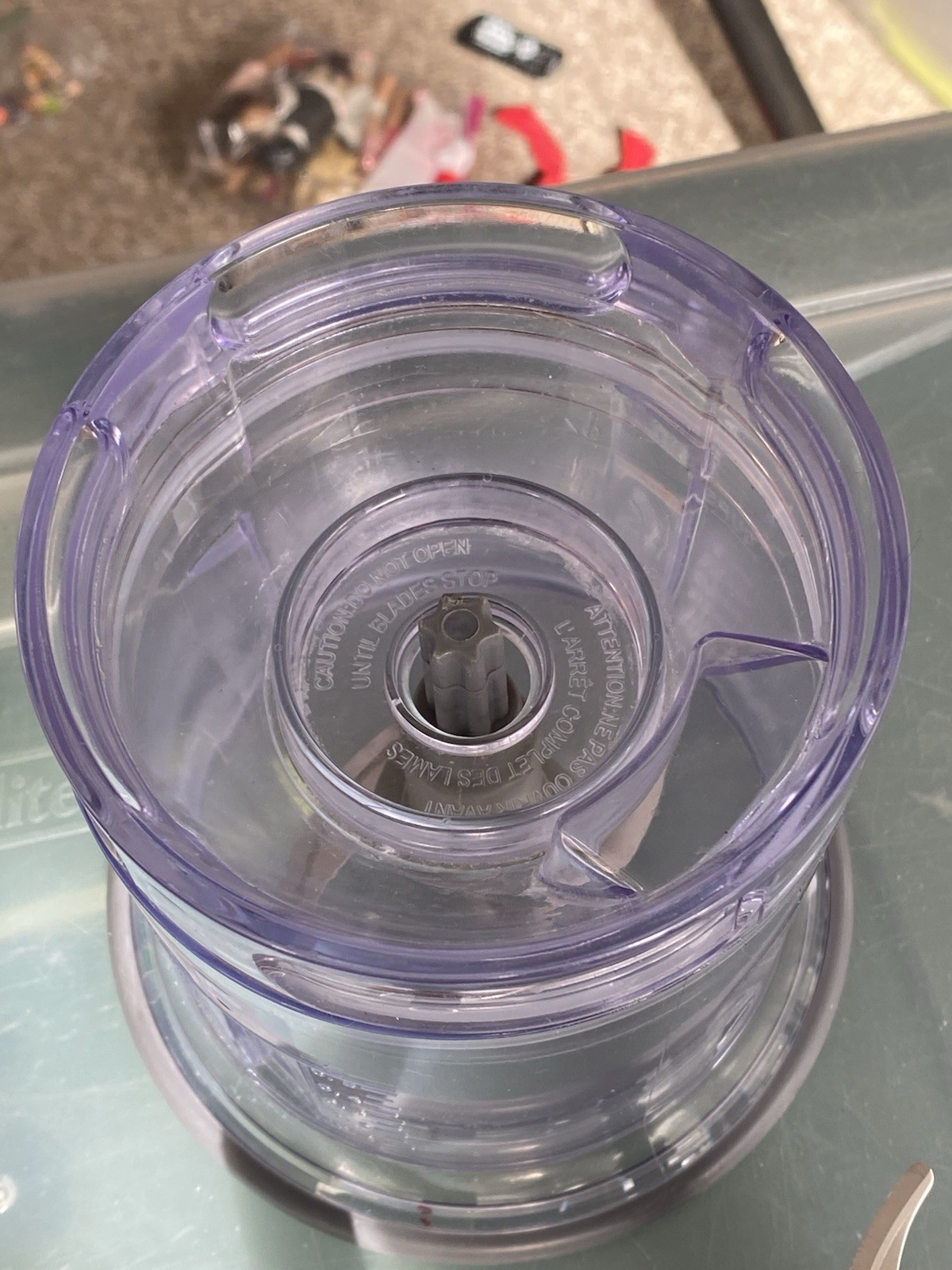 Ninja Food Processor Master Prep 16 oz 2 Cup Replacement Bowl Top Blades Blue