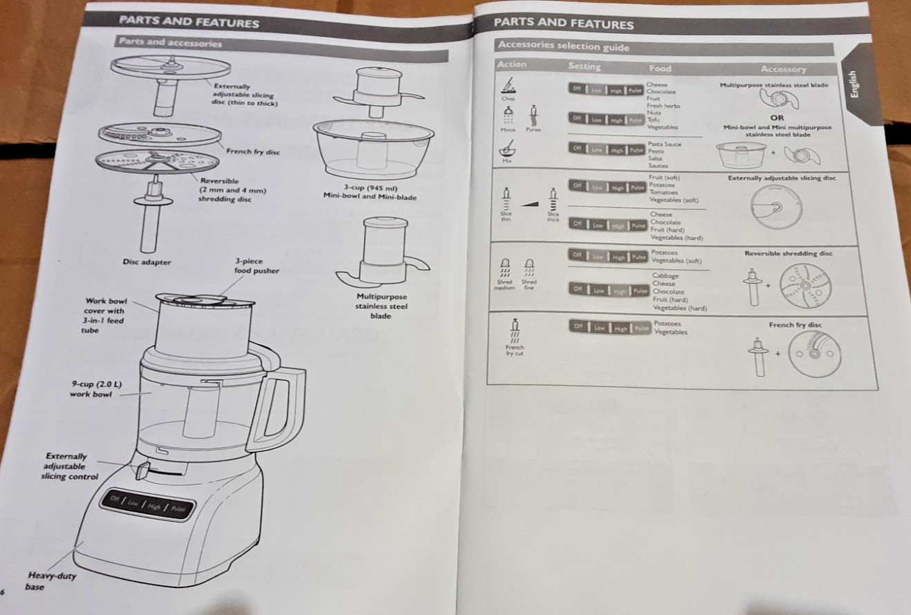 KitchenAid Large 9-Cup Food Processor Red-KFP0930 w/container for all parts