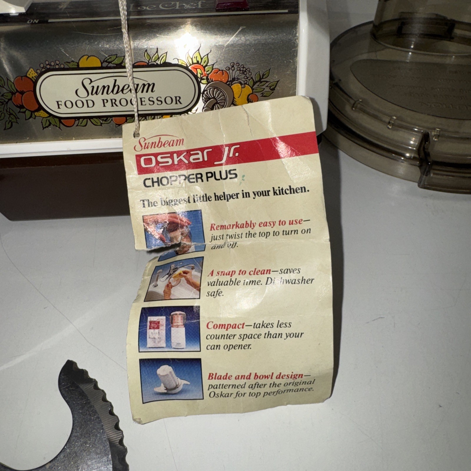 Vintage Sunbeam Le Chef Food Processor Model 14-11 Complete TESTED WORKS