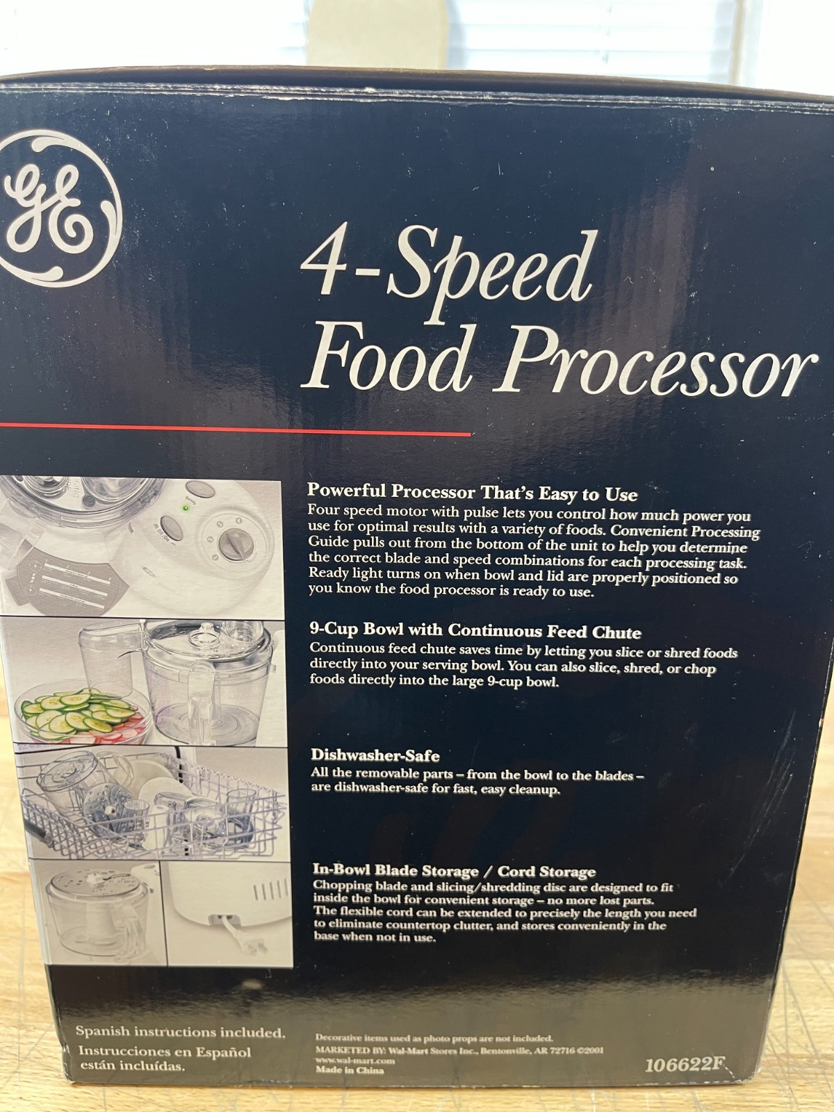 GE 4-Speed Food Processor Model 106622F 450W Motor Complete Unit