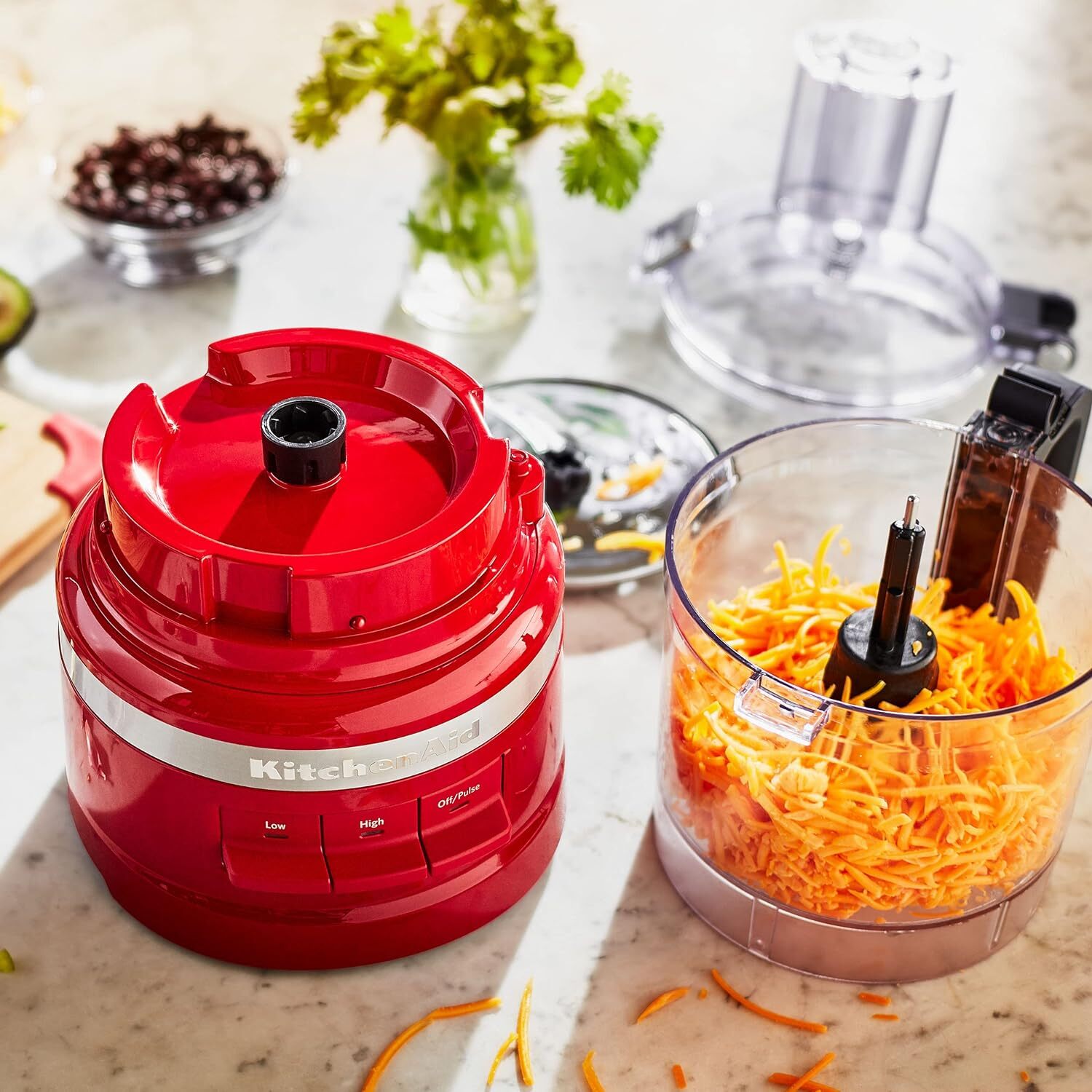 Brand New 7 Cup KitchenAid KFP0718ER Countertop Food Processor- Empire Red