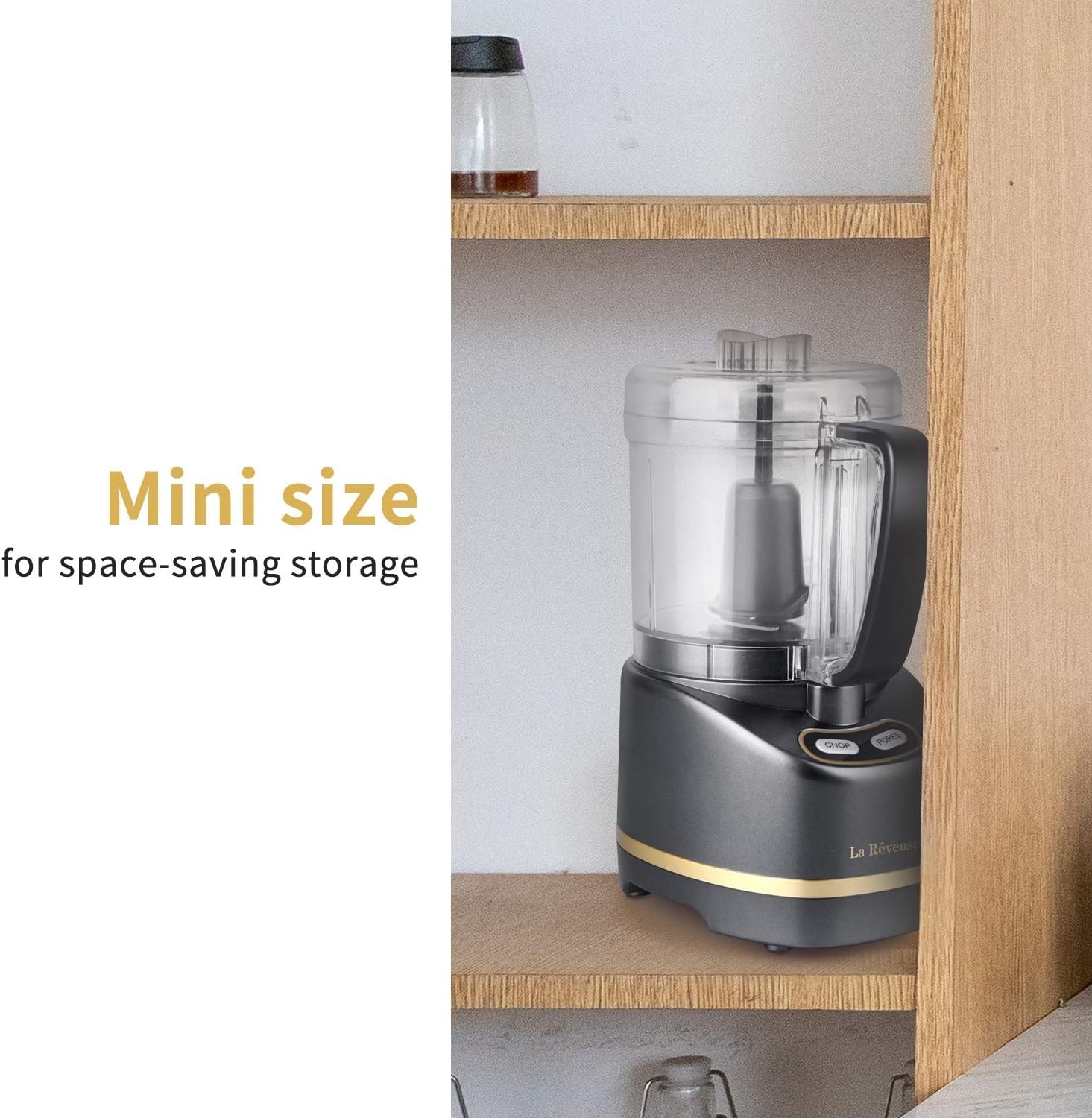 Electric Mini Food Processor with 200 Watts 2-Cup Prep Bowl for Mincing