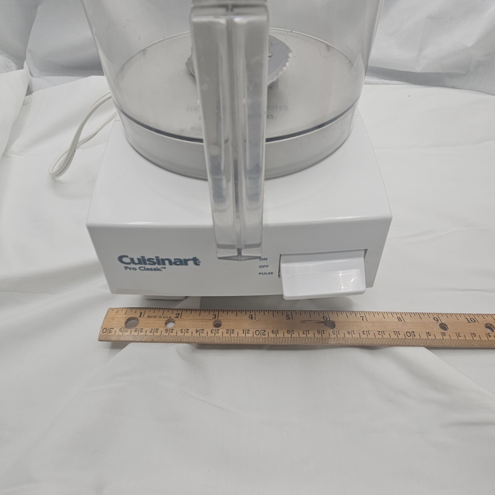 Cuisinart DLC-10S TX White Pro Classic 7-cup Bowl Food Processor Working Tested