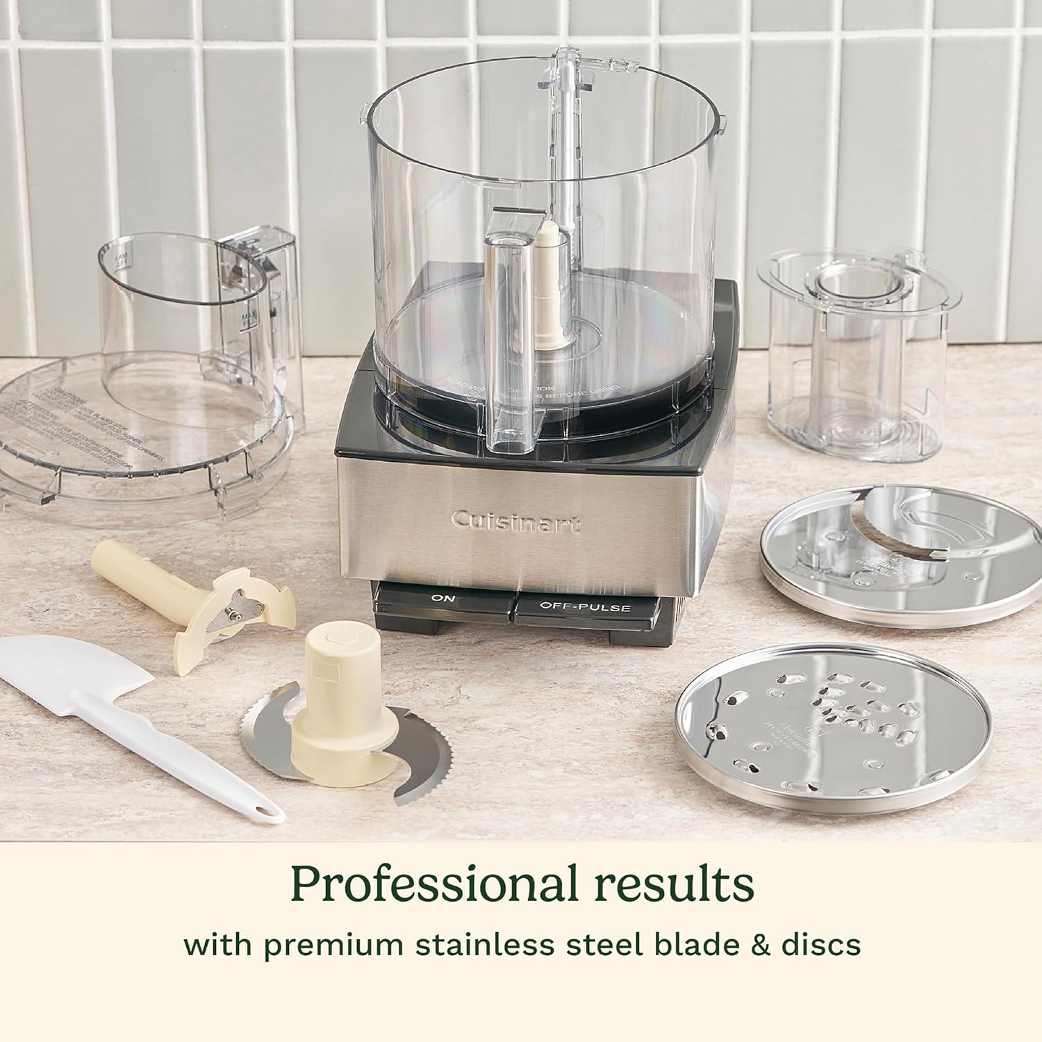 14-Cup Food Processor 720W Motor Mincing Dicing Shredding Puree Dough Kneading