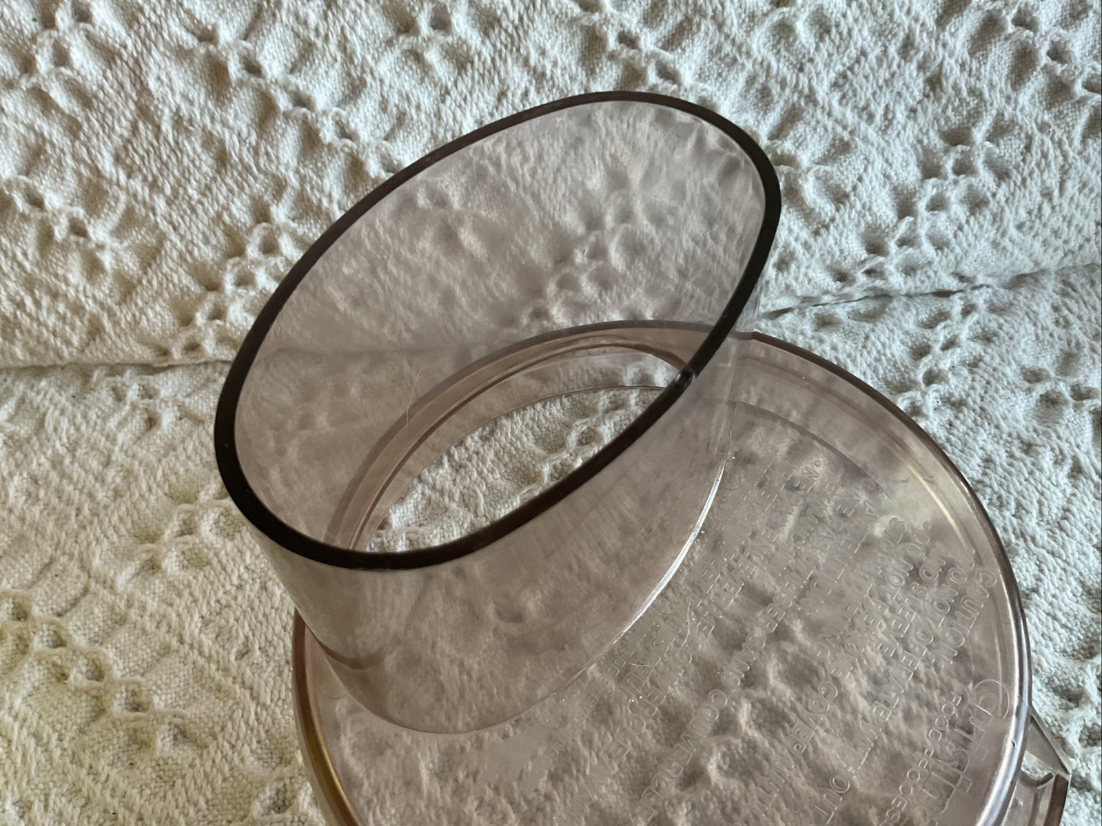 Cuisinart DLC-10E Amber Work Bowl COVER ONLY Replacement Part Food Processor