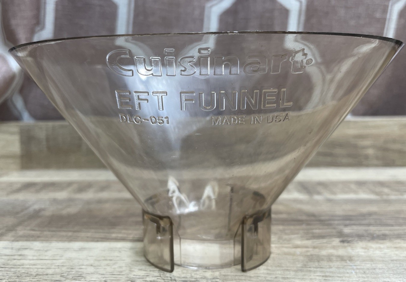 VINTAGE CUISINART DLC-7 DLC-8 ACCESSORY EFT FUNNEL DLC-051 USA Amber No Cracks