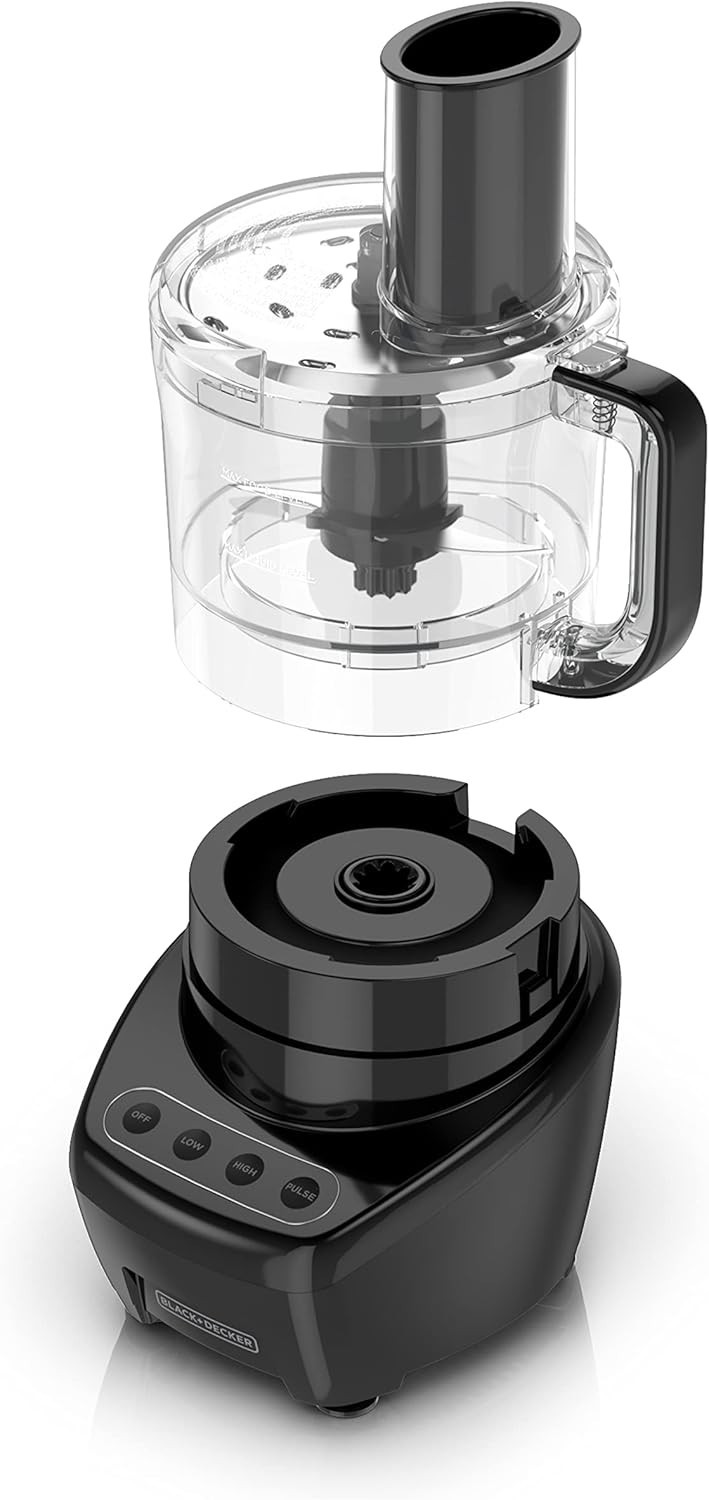 BLACK DECKER 3-in-1 Easy Assembly 8-Cup Food Processor Stainless Steel S-Blade