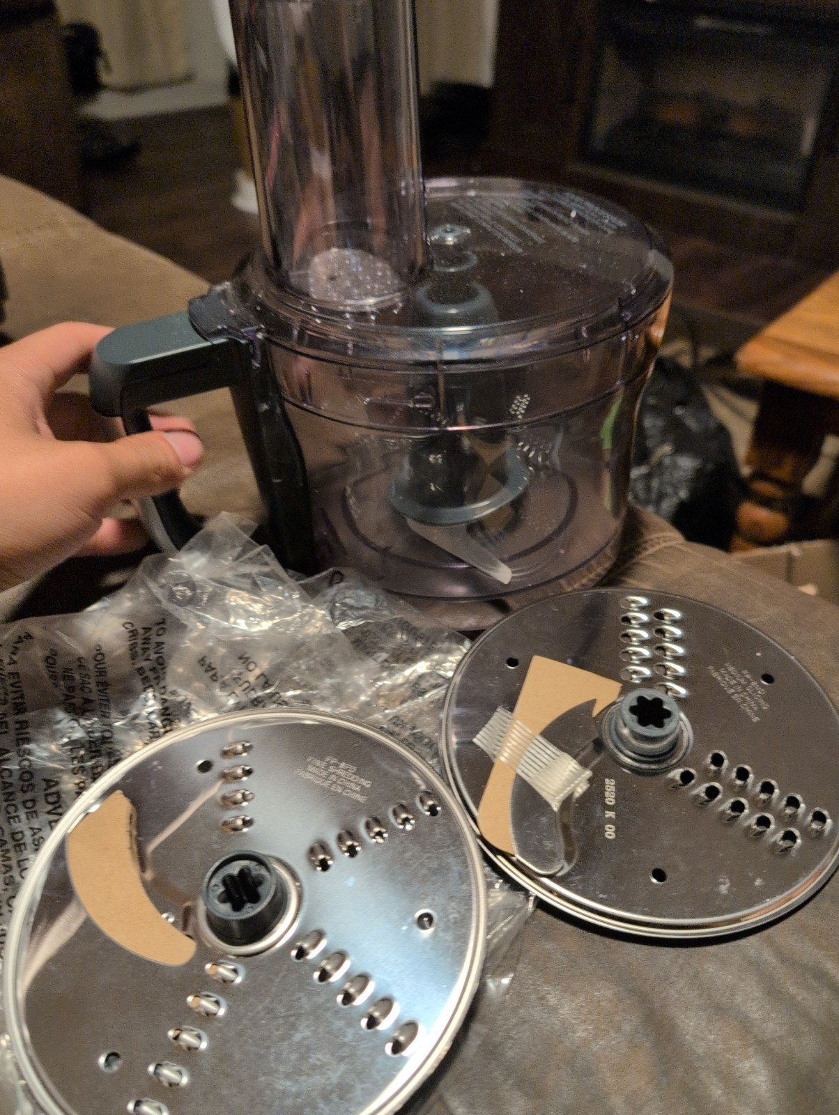 Cuisinart 8-Cup Food Processor FP-8 WORK BOWL, LID, BLADE & PUSHER Parts Used