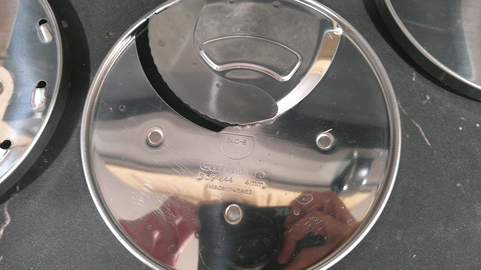 Cuisinart-Food Processor DISC HOLDER & Set of 7 Slicing Blade Discs