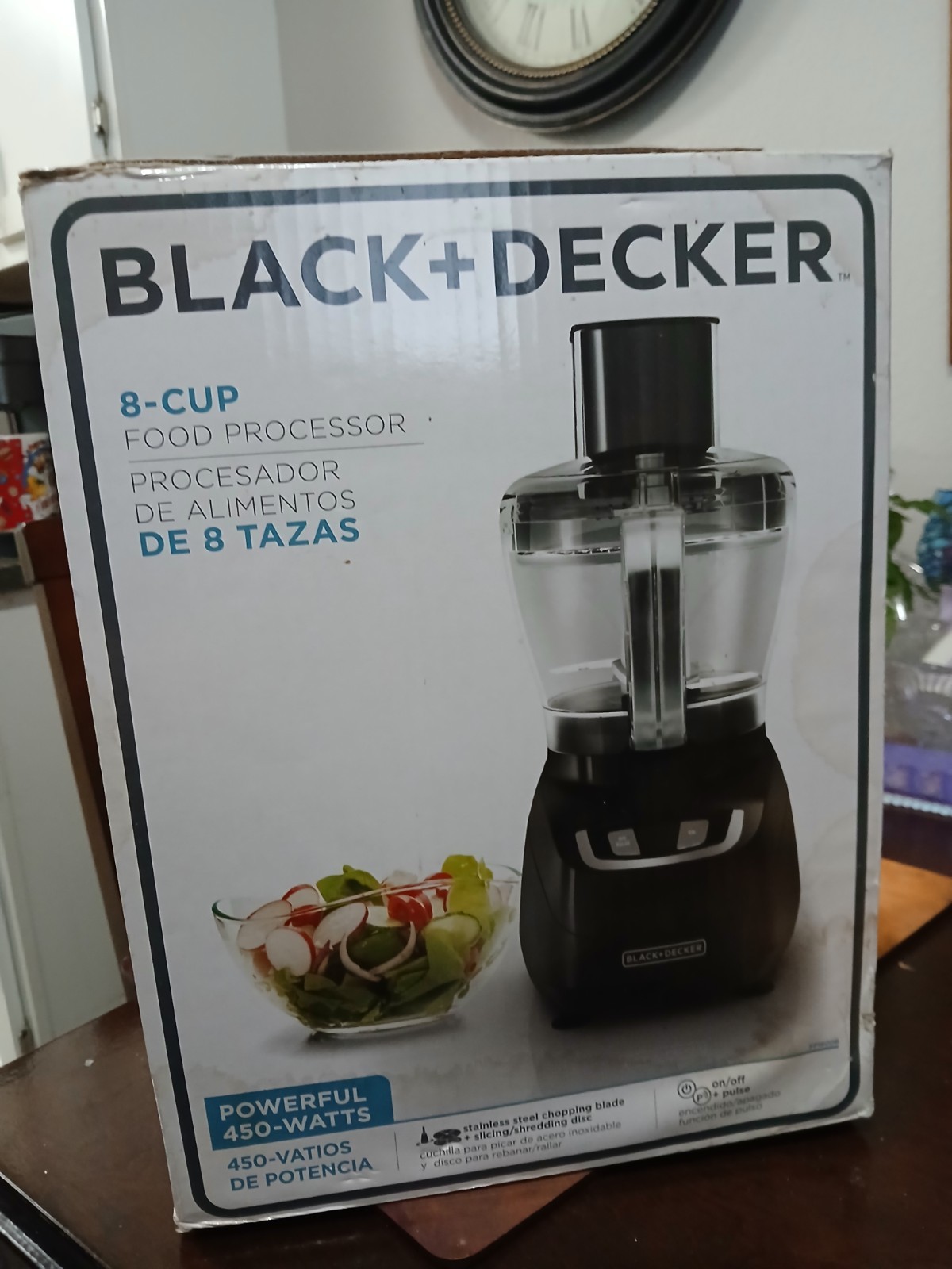 BLACK+DECKER 8-Cup Full-Size Food Processor DE 8 TAZAS BLACK (New)