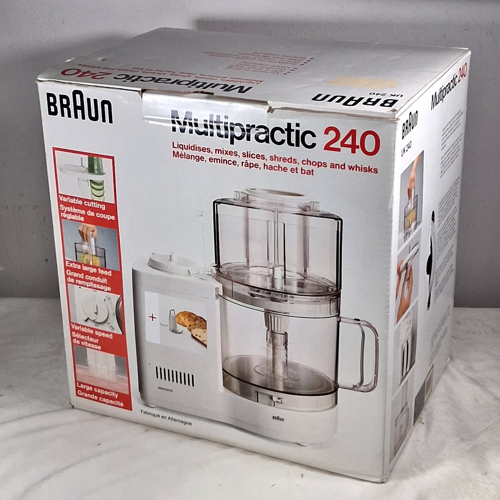 Braun Multipratic Food Processor 4262 UK 240 Complete w/ Attachments Germany Vtg