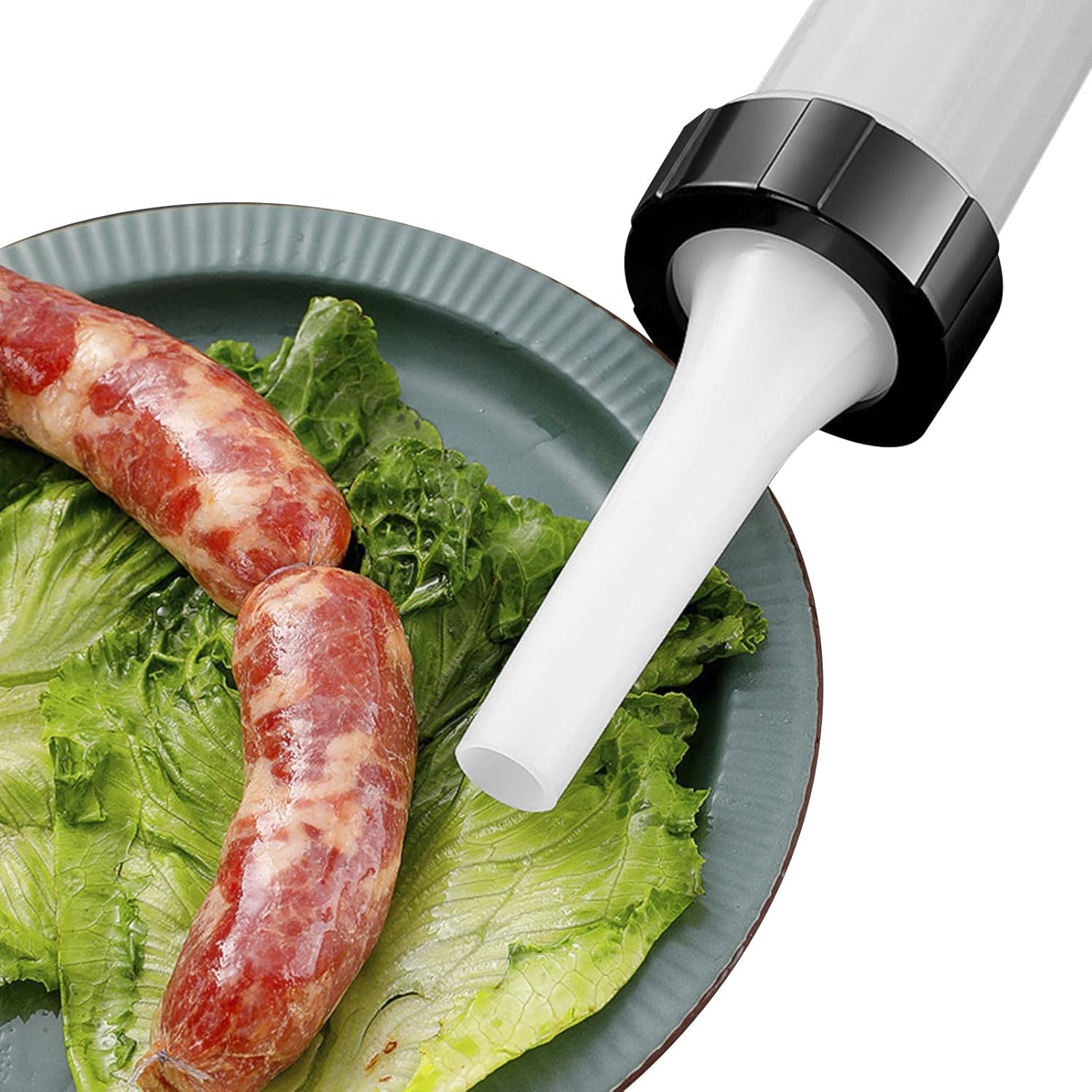 Homemade Sausage Maker Kitchen Stuffer Tool Manual Meat Filling…