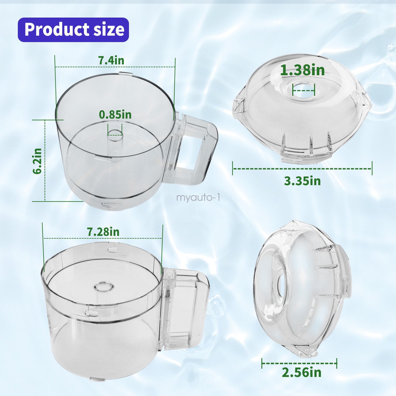 106458S Cutter Bowl Lid and 112203 Cutter Bowl For Robot Coupe R2 Food Processor