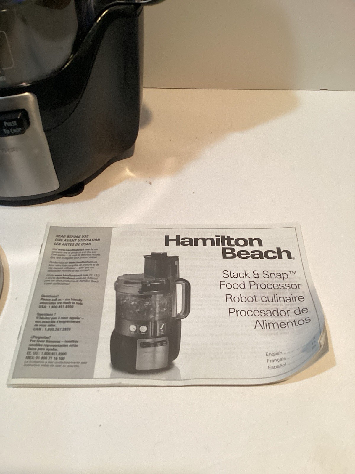 Hamilton Beach 70721 10 Cup Stack and Snap Food Processor – Black
