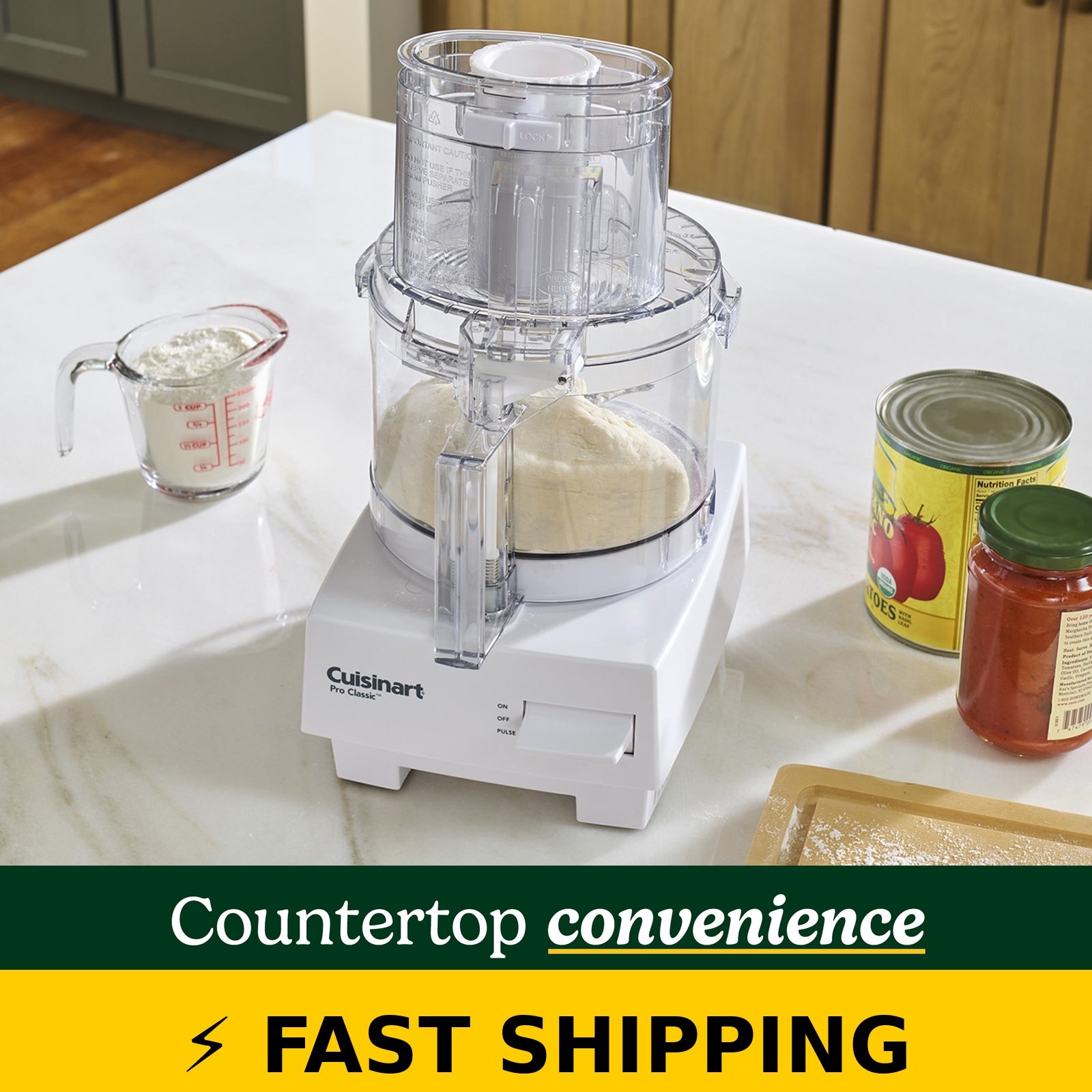 Cuisinart 7-Cup Food Processor, 600W, White