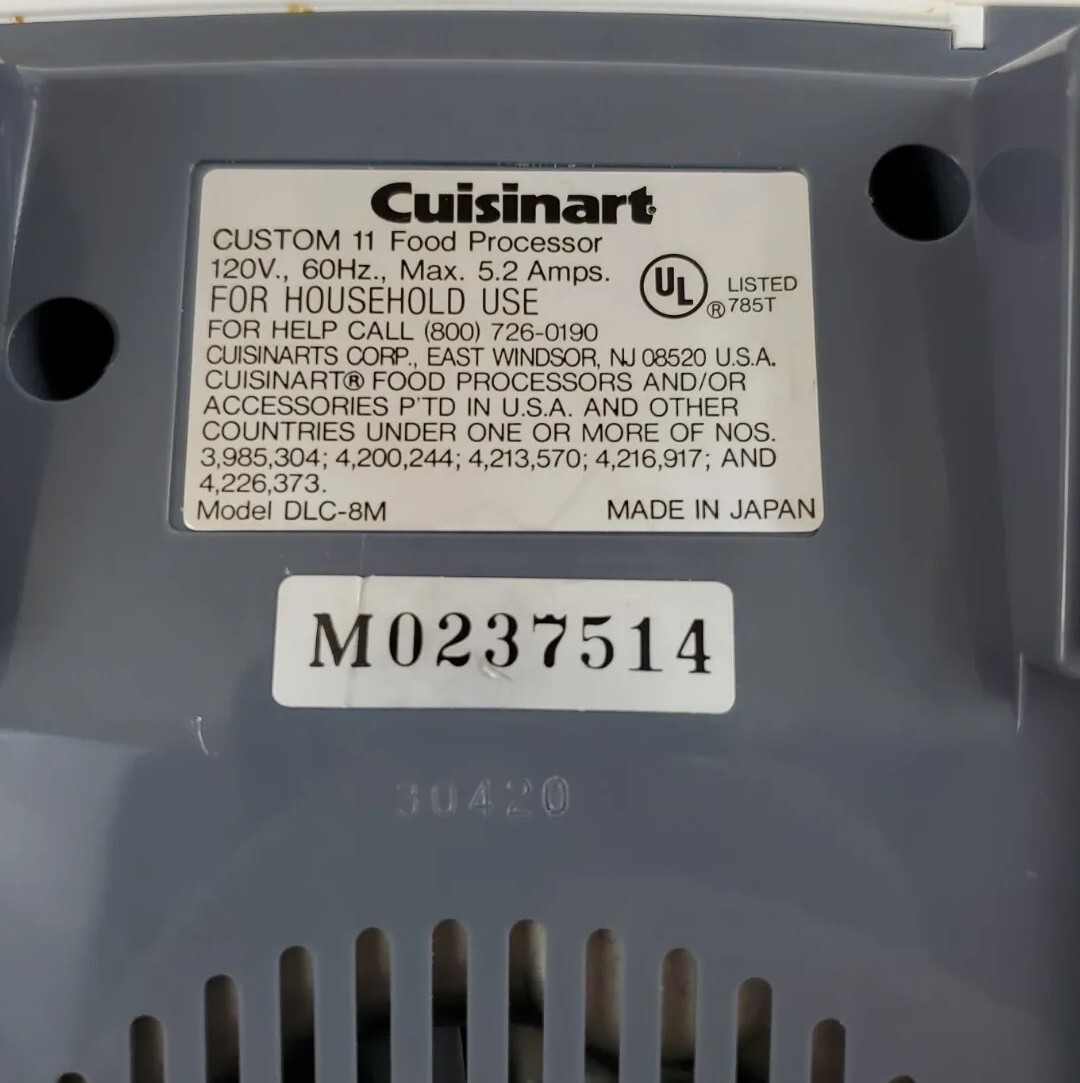 Cuisinart Pro Custom 11 Food Processor Motor Base Tested Replacement Part DLC-8M