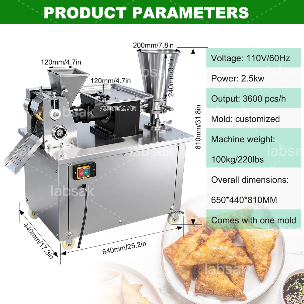 Automatic Large Meat Pie Maker Big Empanadas Samosa Dumpling Making Machine
