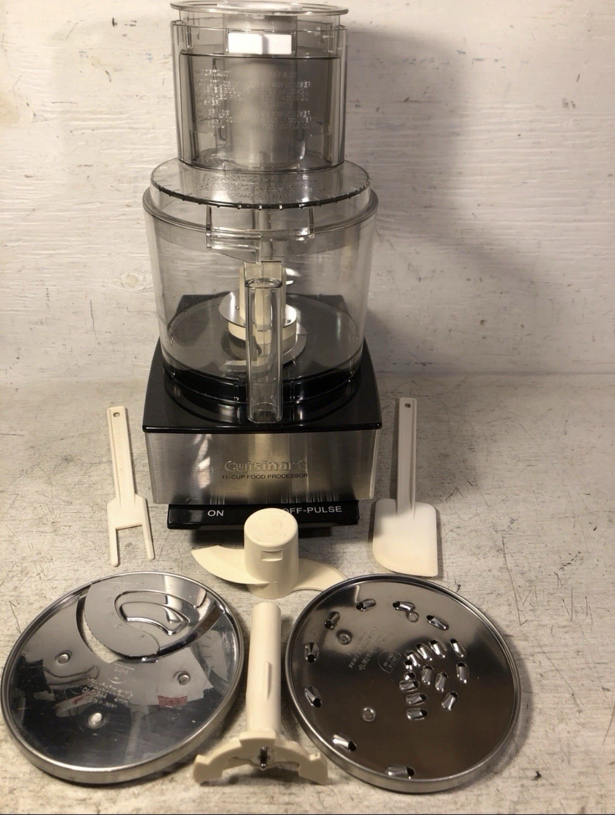 Cuisinart Pro Custom 11 Food Processor Silver with Accessories Tested Working