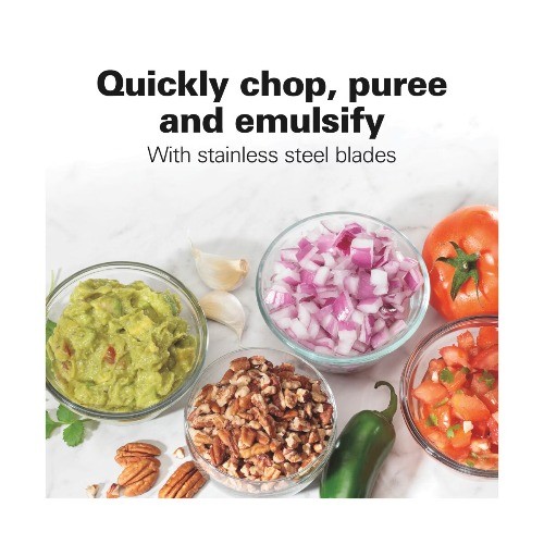 Hamilton Beach 3-Cup Stack & Press Food Chopper – Gray – 72740