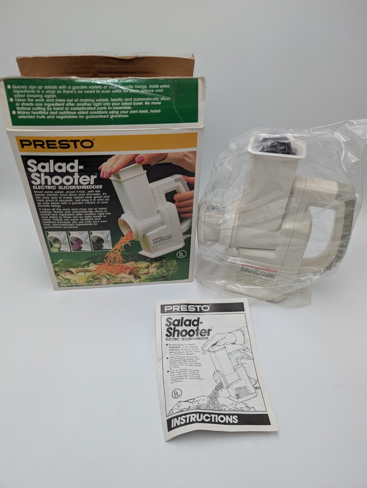 Presto Cordless Rechargeable Battery Salad Shooter 02950 Open Box 1989 – Vintage