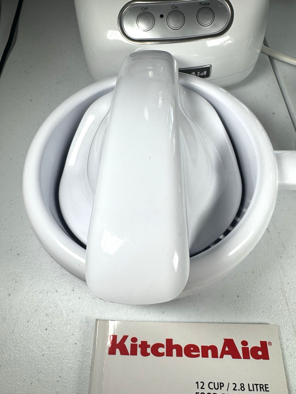 Kitchen Aid 12 Cup Food Processor Model 4KFPW760 With Accessories White w/Manual