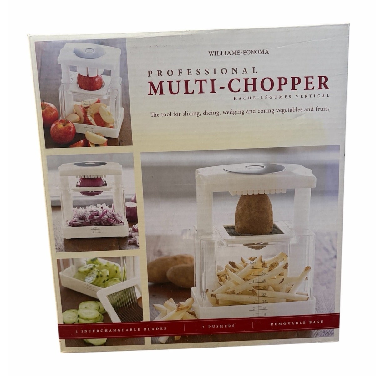 Williams Sonoma Professional Multi-Chopper Fruit & Vegetable Dicer Slicer Corer