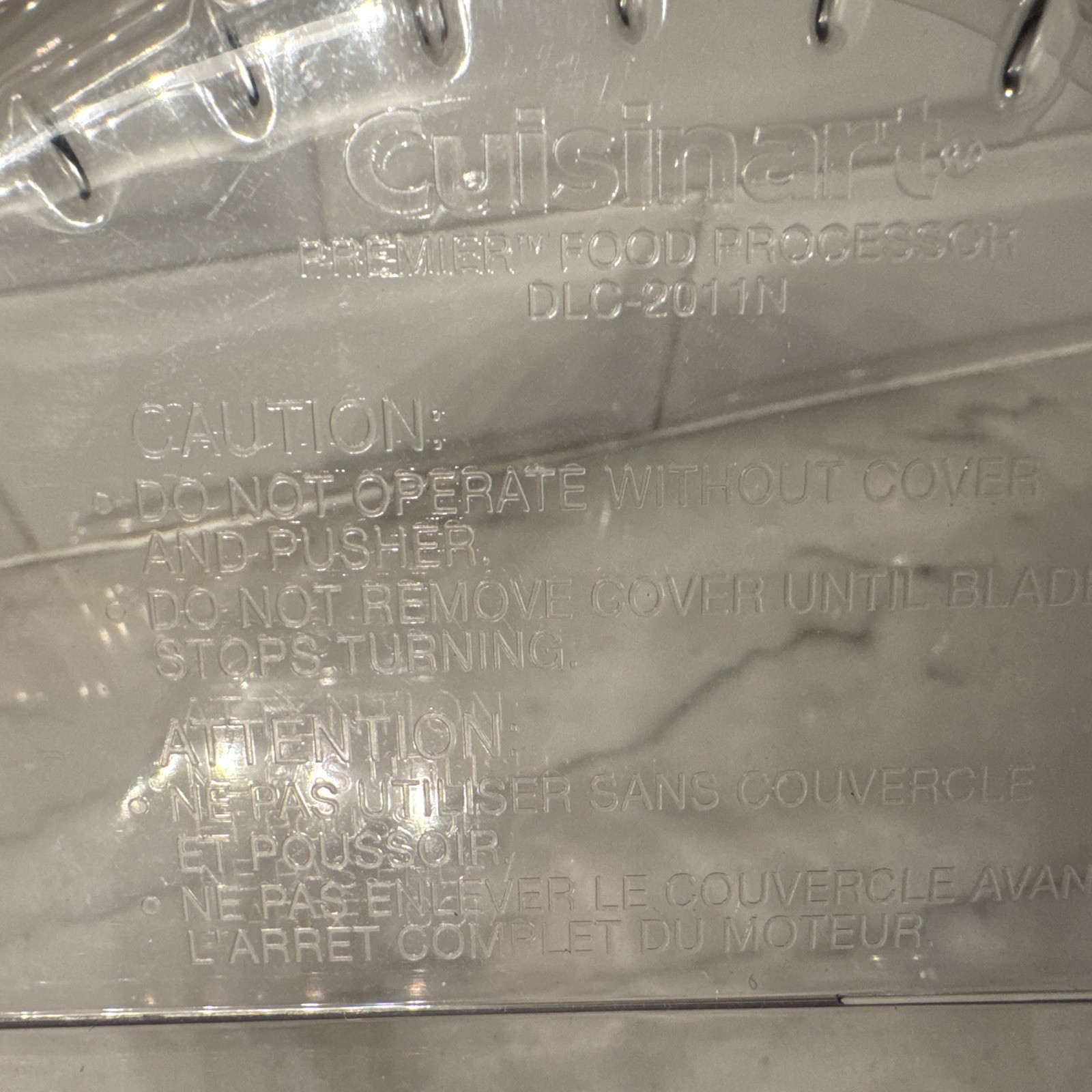 Cuisinart Custom Prep 11 Food Processor DLC-2011 Replacement Part Lid Cover Only