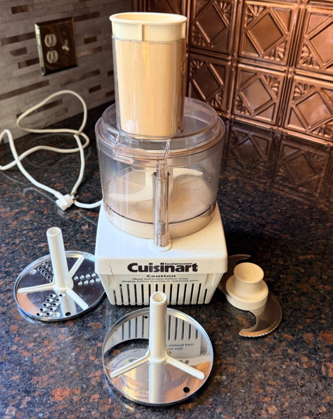 VTG Cuisinart Food Processor Robot Coupe CFP-9 White Tested